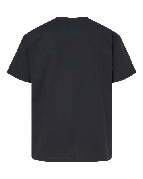 Gildan 11196, 65000b Youth Softstyle Midweight T-shirt, Pitch Black