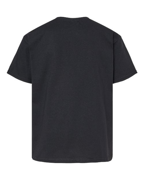 Gildan 65000B, Youth Softstyle Midweight T-shirt, Pitch Black