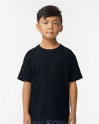 Gildan 65000B, Youth Softstyle Midweight T-shirt, Pitch Black