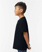 Gildan 11196, 65000b Youth Softstyle Midweight T-shirt, Pitch Black
