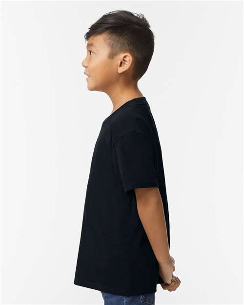 Gildan 11196, 65000b Youth Softstyle Midweight T-shirt, Pitch Black