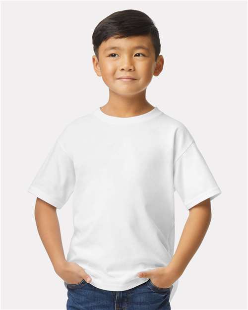 Gildan 65000B, Youth Softstyle Midweight T-shirt, White