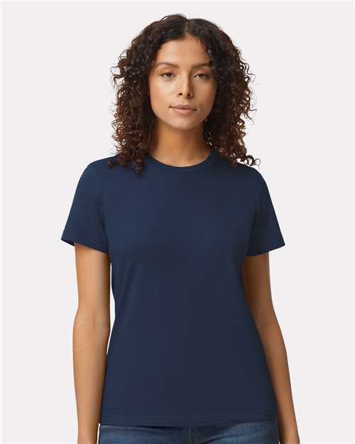 Gildan 65000L, Women's Softstyle Midweight T-shirt, Navy