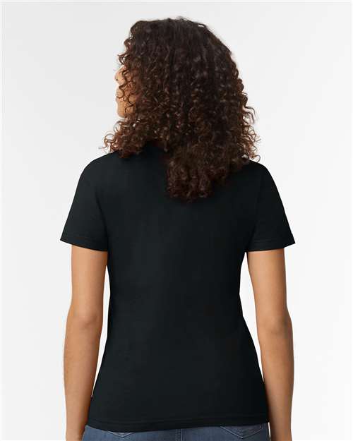 Gildan 11197, 65000l Women's Softstyle Midweight T-shirt, Pitch Black