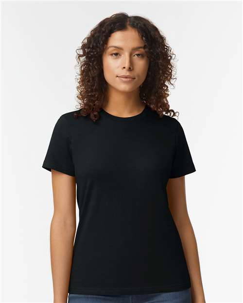 Gildan 65000L, Women's Softstyle Midweight T-shirt, Pitch Black