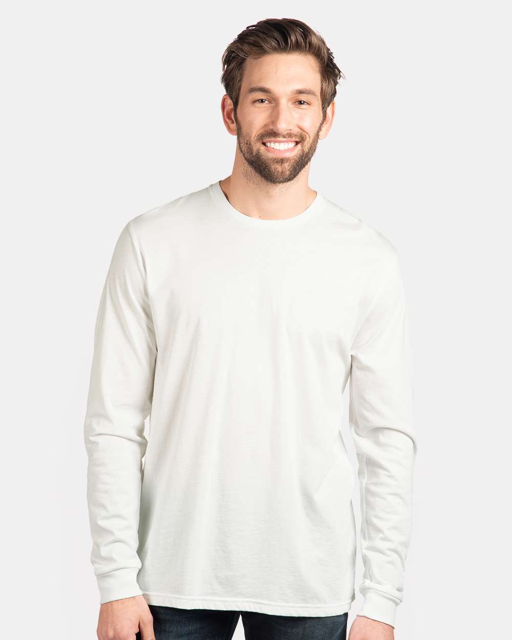 Next Level 6211, T-Shirts - Long Sleeve, White