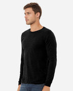 BELLA + CANVAS 3501CVC, T-Shirts - Long Sleeve, Solid Black Blend