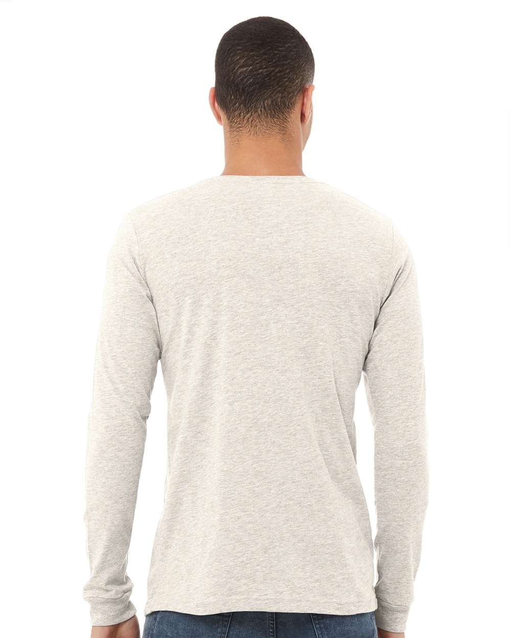 BELLA + CANVAS 3513, T-Shirts - Long Sleeve, Oatmeal Triblend