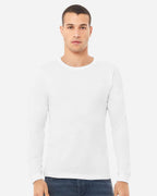 BELLA + CANVAS 3513, T-Shirts - Long Sleeve, Solid White Triblend