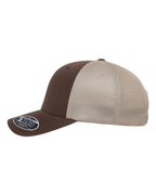 Flexfit 110M, 8128 110 Mesh-back Cap, Brown/ Khaki