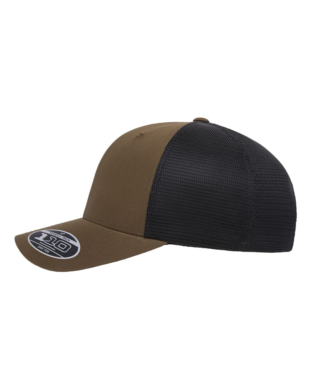 Flexfit 110M, 8128 110 Mesh-back Cap, Coyote Brown/ Black