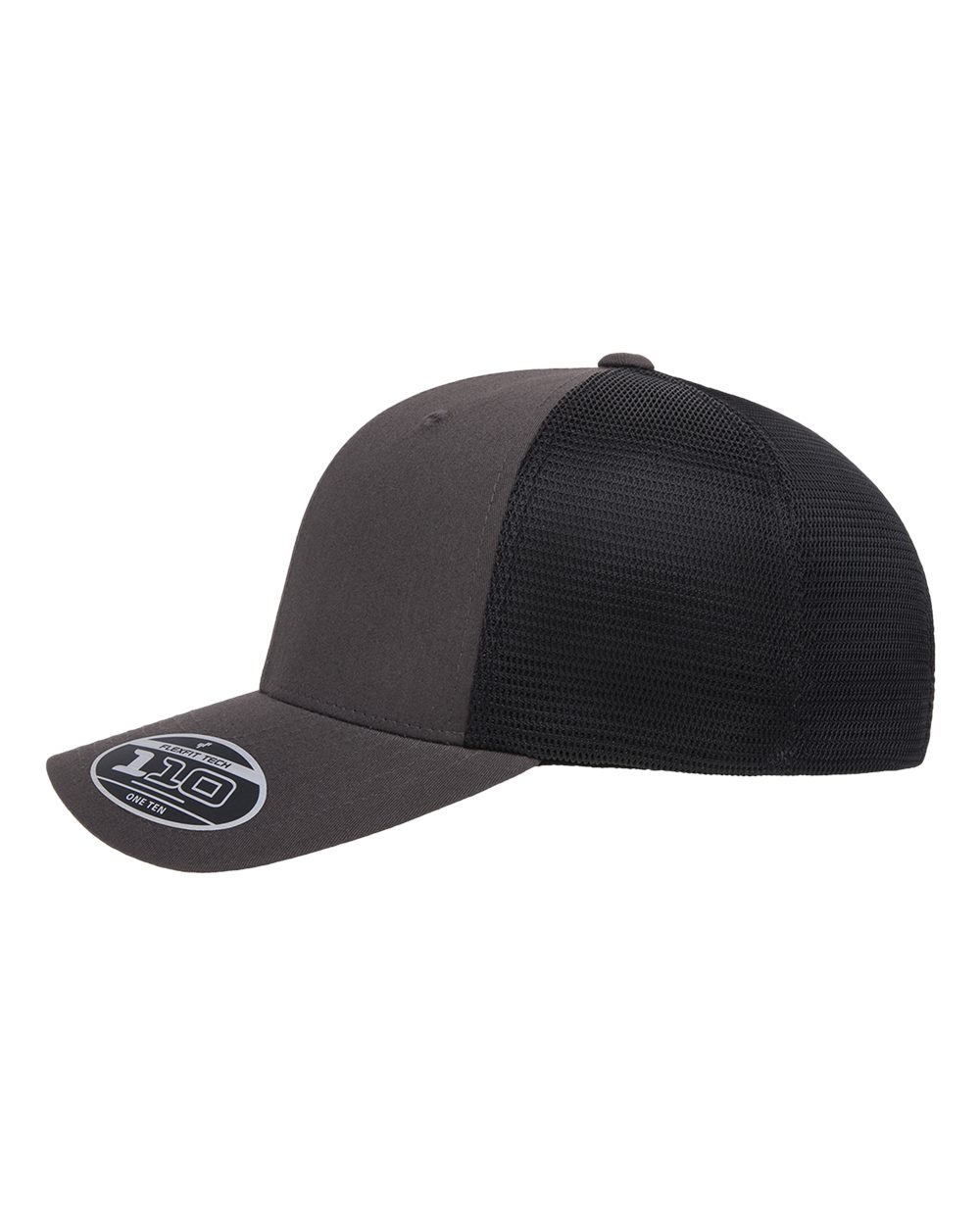 Flexfit 110M, 8128 110 Mesh-back Cap, Charcoal/ Black