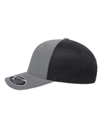Flexfit 110M, 8128 110 Mesh-back Cap, Heather Grey/ Black