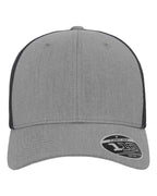 Flexfit 110M, 8128 110 Mesh-back Cap, Heather Grey/ Black