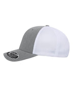 Flexfit 110M, 8128 110 Mesh-back Cap, Heather Grey/ White