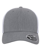 Flexfit 110M, 8128 110 Mesh-back Cap, Heather Grey/ White