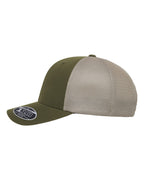 Flexfit 110M, 8128 110 Mesh-back Cap, Olive/ Khaki