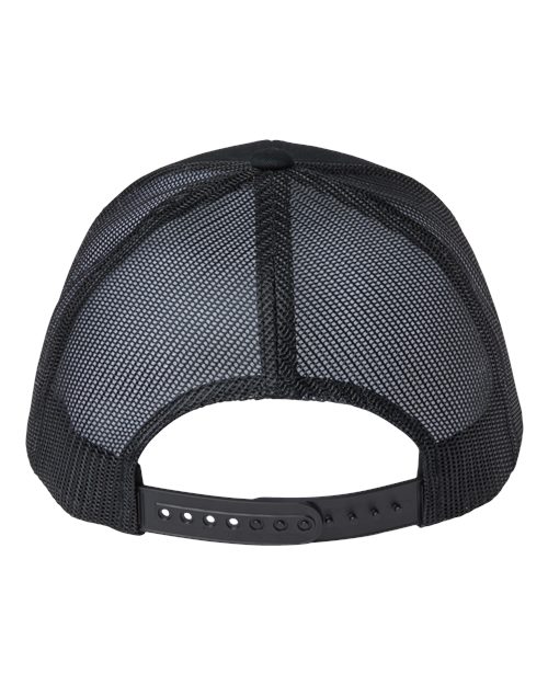 YP Classics 6606R, Sustainable Retro Trucker Cap, Black