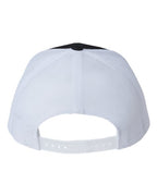 YP Classics 6606R, Sustainable Retro Trucker Cap, Black/ White