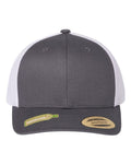 YP Classics 6606R, Sustainable Retro Trucker Cap, Charcoal/ White