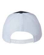 YP Classics 6606R, Sustainable Retro Trucker Cap, Navy/ White