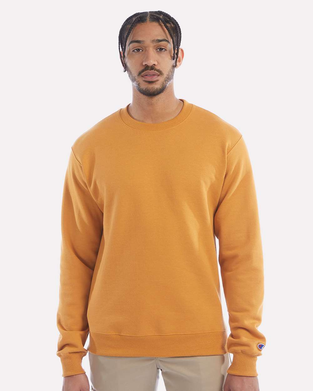 Champion S600, Unisex Powerblend Crewneck Sweatshirt, Gold Glint