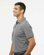 Adidas A582, Men's Heathered Polo, Black Melange