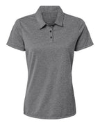 Adidas A583, Women's Heathered Polo, Black Melange