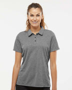Adidas A583, Women's Heathered Polo, Black Melange