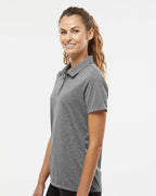 Adidas A583, Women's Heathered Polo, Black Melange
