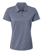 Adidas A583, Women's Heathered Polo, Collegiate Navy Melange