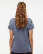 Adidas A583, Women's Heathered Polo, Collegiate Navy Melange