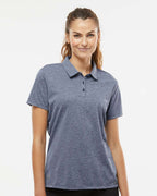 Adidas A583, Women's Heathered Polo, Collegiate Navy Melange