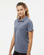 Adidas A583, Women's Heathered Polo, Collegiate Navy Melange