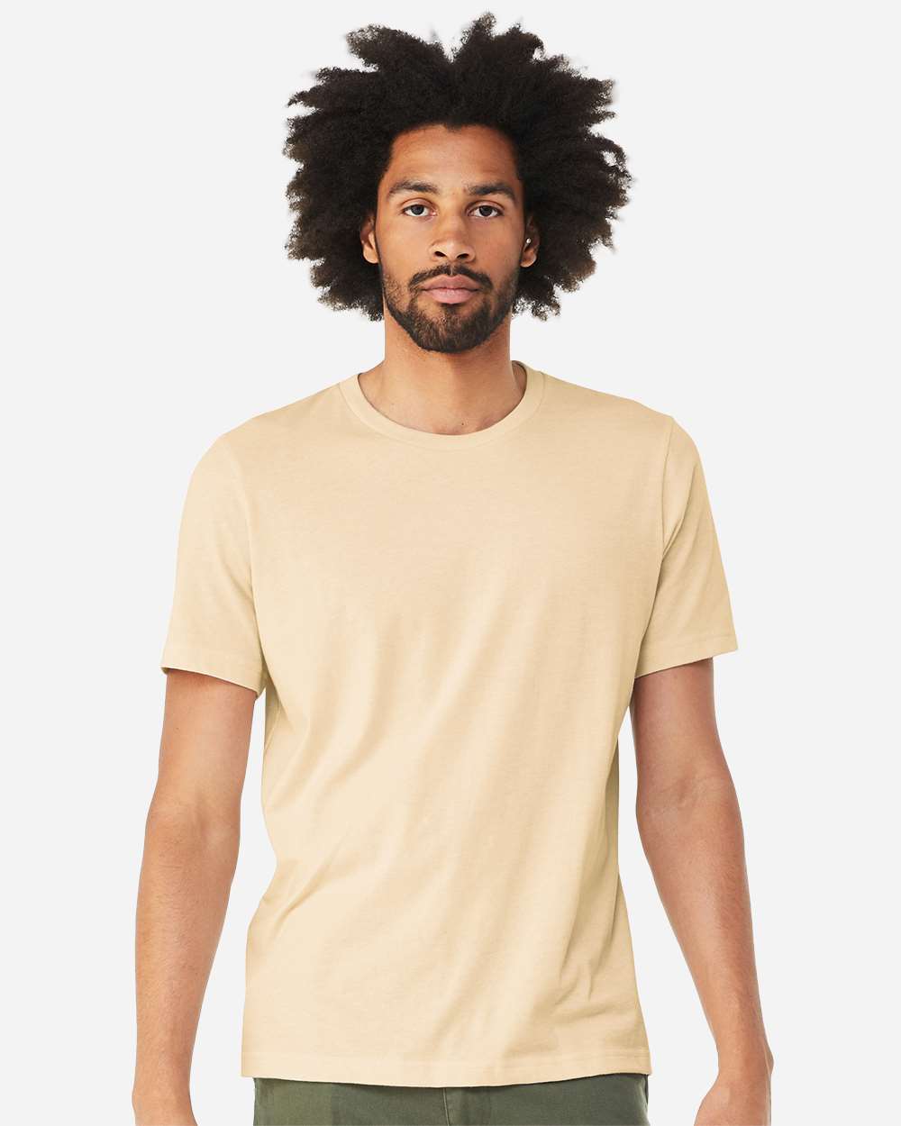 BELLA + CANVAS 3001CVC, T-Shirts - Premium, Heather Soft Cream