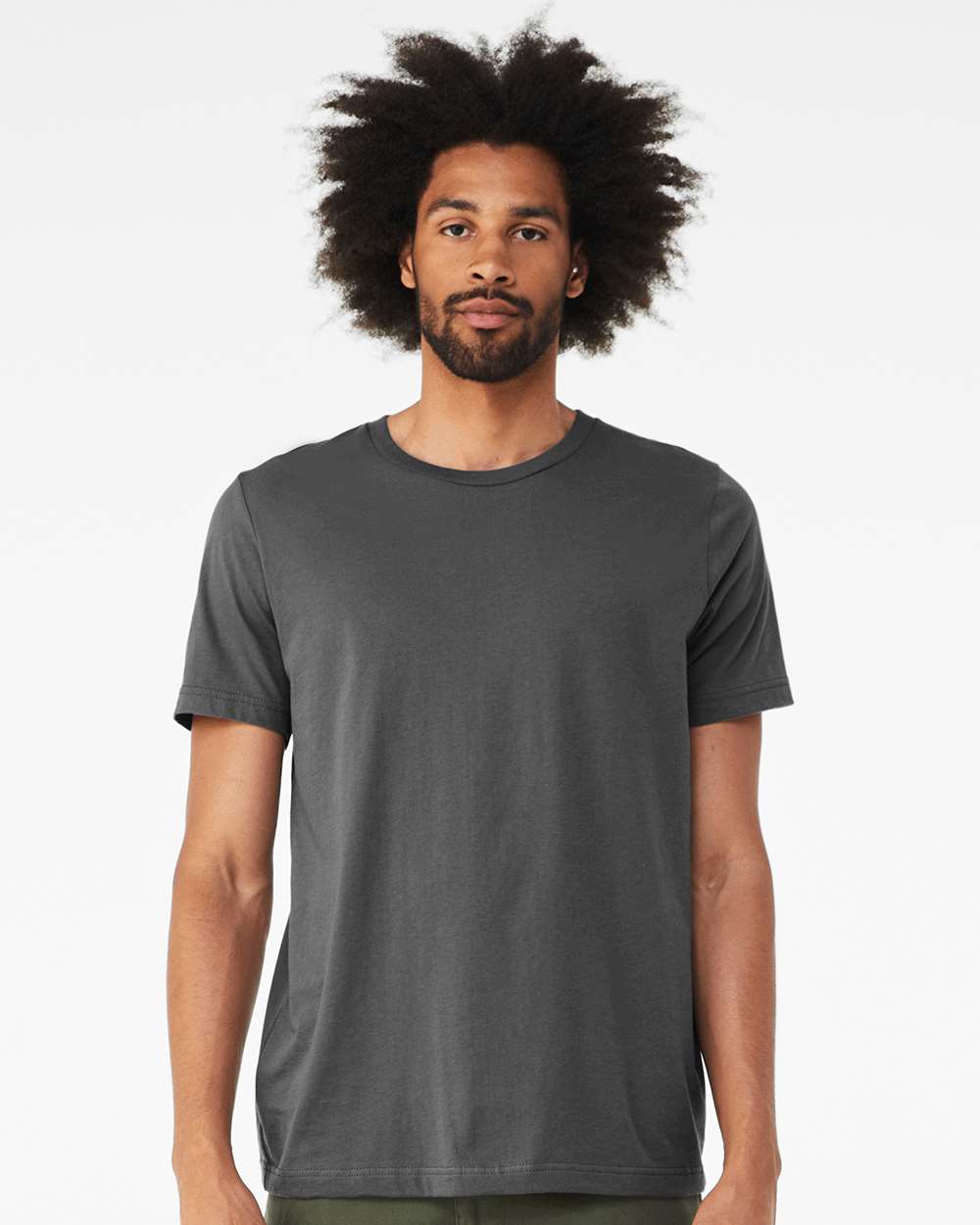 BELLA + CANVAS 3001CVC, T-Shirts - Premium, Solid Asphalt Blend