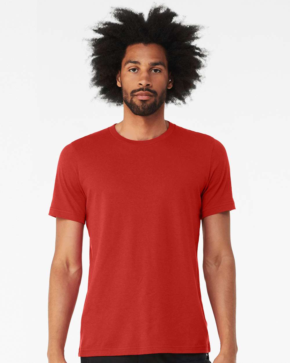 BELLA + CANVAS 3001CVC, T-Shirts - Premium, Solid Red Blend