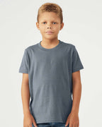 BELLA + CANVAS 3001Y, T-Shirts - Premium, Steel Blue