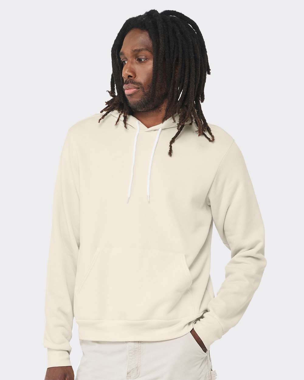 BELLA + CANVAS 3719, Fleece - Premium - Hood, Natural