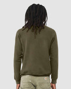 BELLA + CANVAS 3901, Fleece - Premium - Crew, Heather Olive