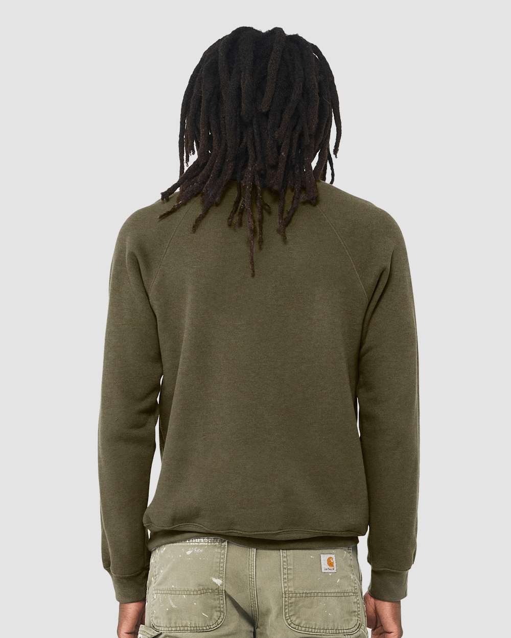 BELLA + CANVAS 3901, Fleece - Premium - Crew, Heather Olive