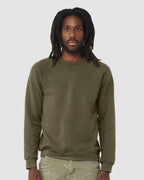 BELLA + CANVAS 3901, Fleece - Premium - Crew, Heather Olive
