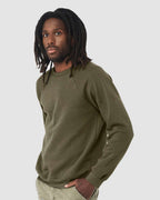 BELLA + CANVAS 3901, Fleece - Premium - Crew, Heather Olive