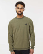 Adidas A586, Men's Terry Loop Crewneck Sweatshirt, Olive Strata