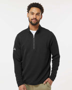 Adidas A588, Men's Spacer Quarter-zip Pullover, Black