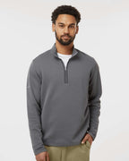 Adidas A588, Men's Spacer Quarter-zip Pullover, Grey Five