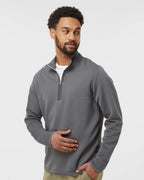 Adidas A588, Men's Spacer Quarter-zip Pullover, Grey Five