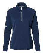 Adidas A589, Women's Spacer Quarter-zip Pullover, Collegiate Navy