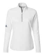 Adidas A589, Women's Spacer Quarter-zip Pullover, Core White