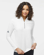 Adidas A589, Women's Spacer Quarter-zip Pullover, Core White